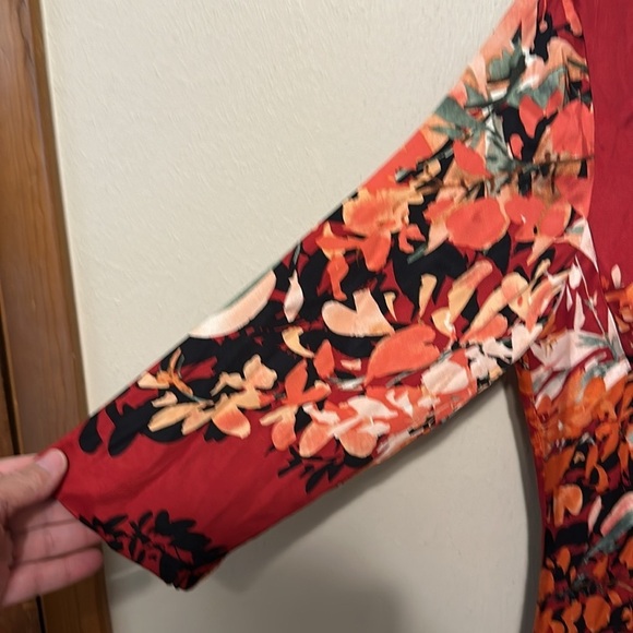 Tracy Reese Red Floral Silk Blend Sculpted Sheath Dress Size 4 NWT - Picture 4 of 10